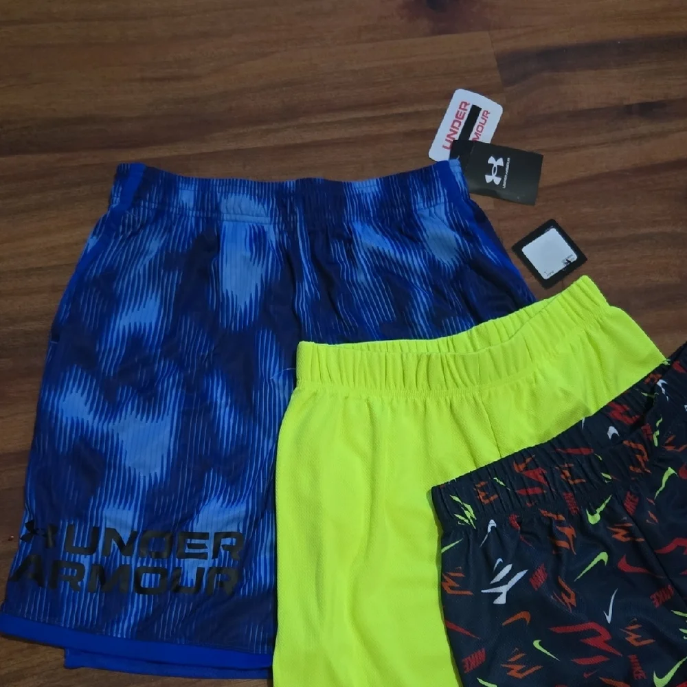 BUNDLE LOTS Variety Nike UNDER AMOUR  Athletic Shorts BOYS LARGE NEW - Picture 3 of 17